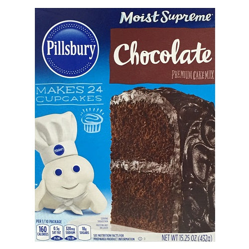 pillsbury cake mix chocolate 15.25oz -- 12 per case