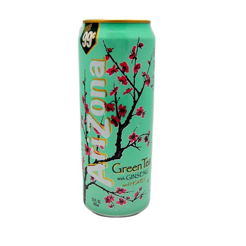 arizona 22oz can green tea w- ginseng -- 24 per case