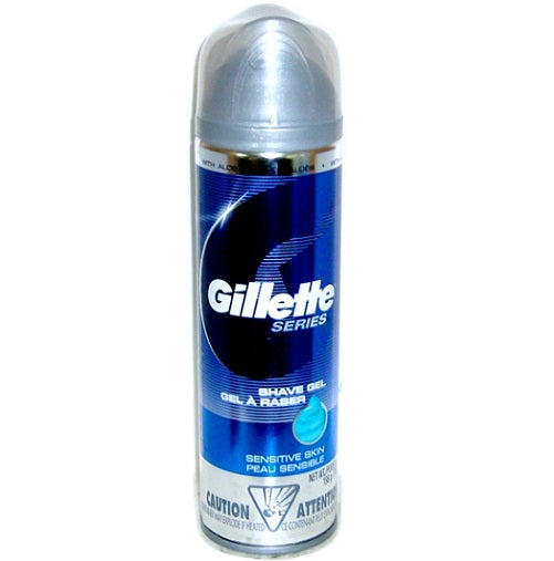 gillette shaving gel 7oz sensitive skin -- 12 per case