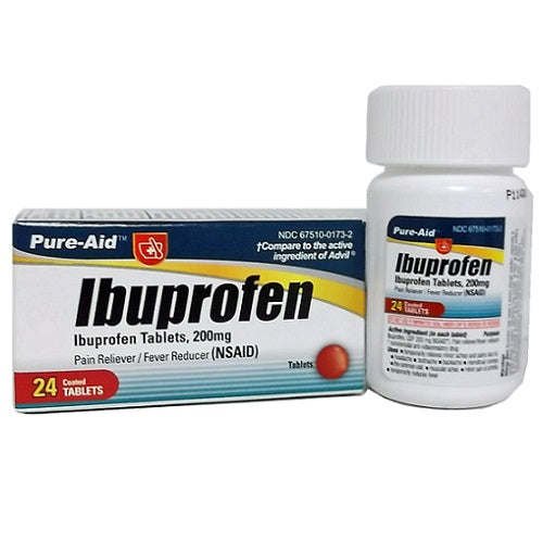 pure- aid ibuprofen 200mg -- 24 per case