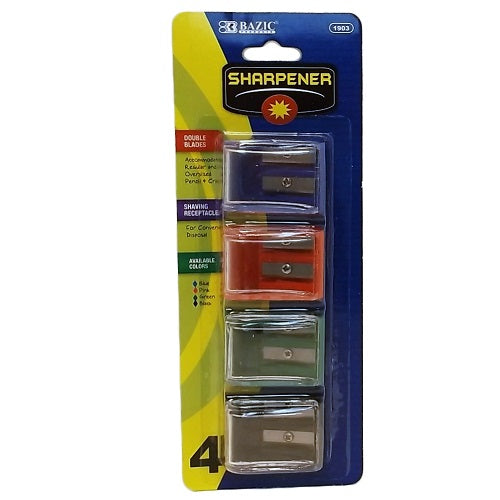 sharperners 4pc dual blade w- receptacle -- 24 per box