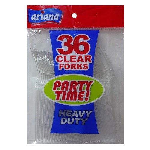 blue star ps clear forks 36ct plastic h- -- 24 per case