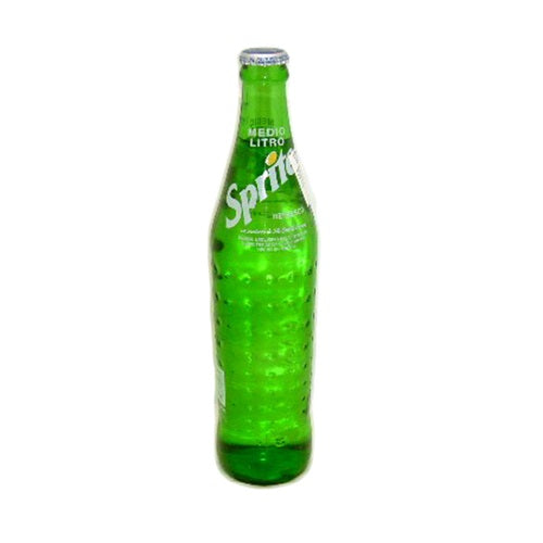 sprite soda 500ml glass long neck -- 24 per case