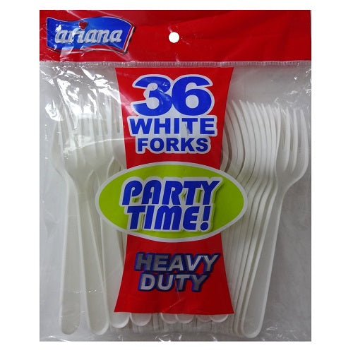 blue star pp white forks 36ct plastic -- 24 per case