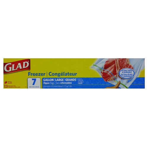 glad freezer storage bags 7ct 1 gallon -- 20 per case