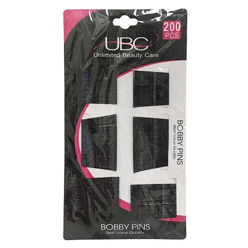 bobby pins 200pc asst black -- 12 per box