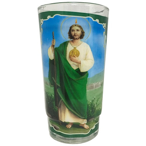 candle 6in san judas green -- 12 per case