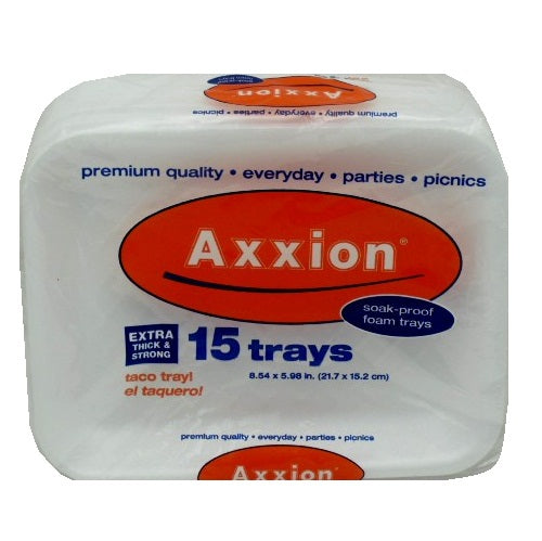 axxion foam trays 15ct thick -- 32 per case