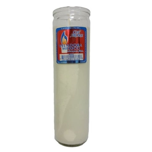 candle 8in novena white -- 12 per case