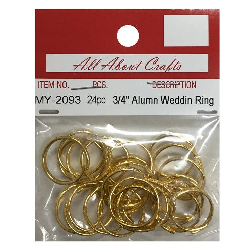 aluminum wedding ring 24pc -- 24 per box