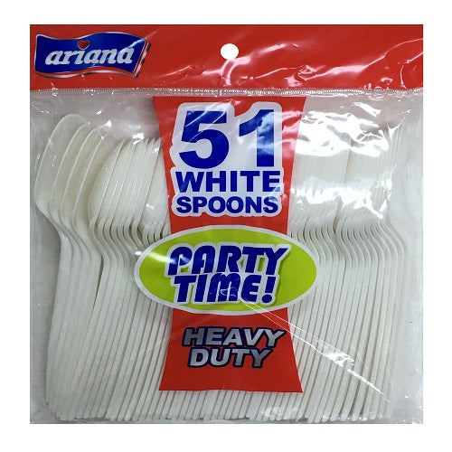 blue star pp white spoons 51ct -- 24 per case