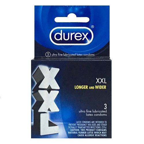 durex condom 3ct xx- lg -- 6 per box