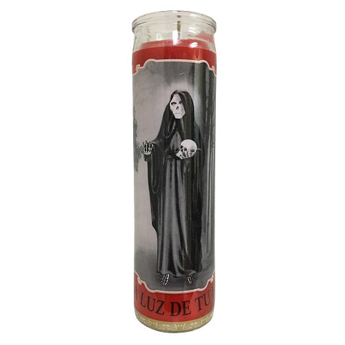 candle 8in red santa muerte -- 12 per case