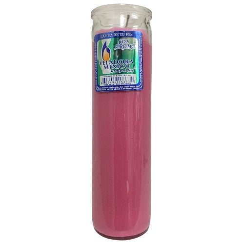 candle 8in novena pink -- 12 per case