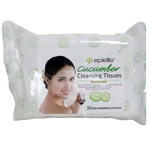 epielle cucumber cleansing tissues 30ct -- 24 per case