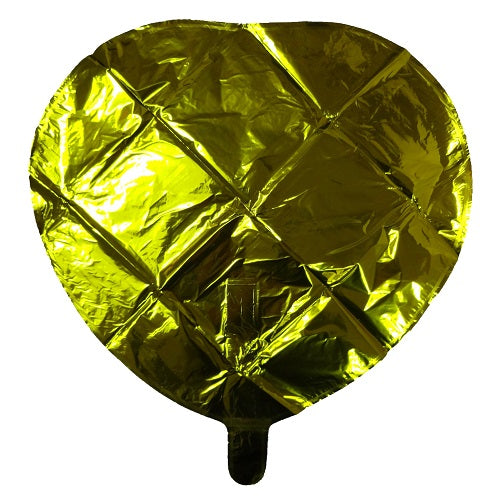 balloons foil heart shape gold -- 10 per box