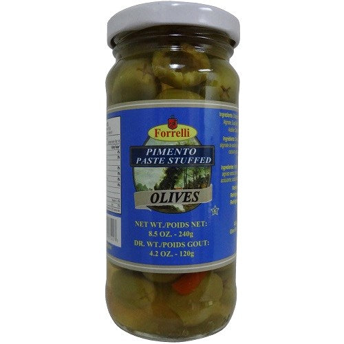 forrelli stuffed olives 8.5oz in jar -- 12 per case