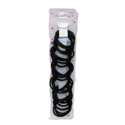 hair elastic bands 24pc black -- 12 per box