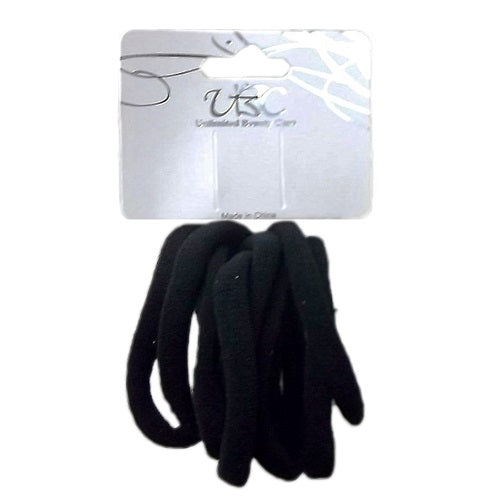 hair elastic bands 8pc black -- 12 per box