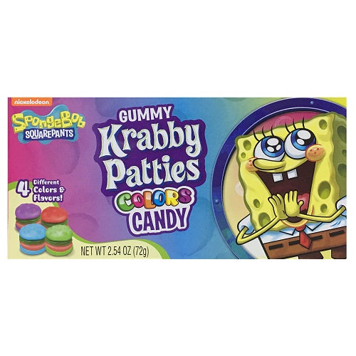 sponge bob krabby patties color candy 8c -- 12 per case