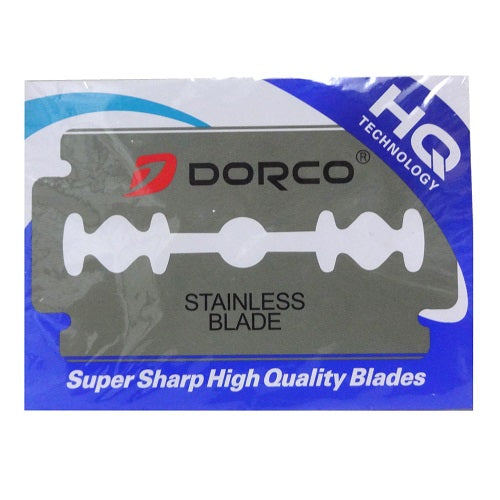 dorco double edge blade 10ct stainless -- 10 per box