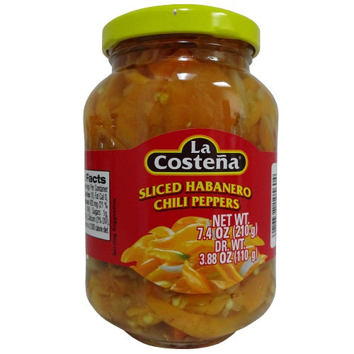 la coste a sliced habaneros glass 7.4oz -- 12 per case