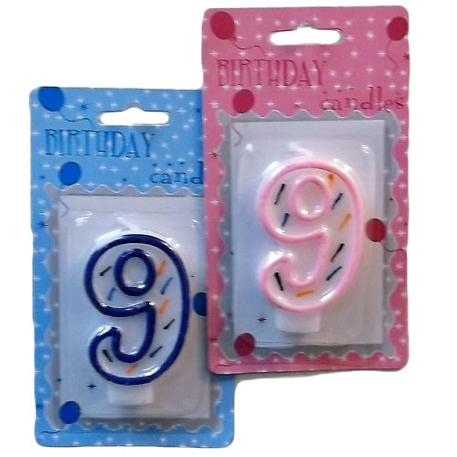 numeric birthday candle 9 -- 24 per case