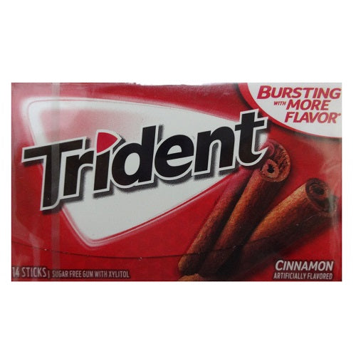 trident gum 14ct cinnamon flvr -- 15 per box