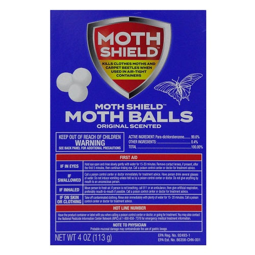 moth shield original moth balls 4oz -- 24 per case