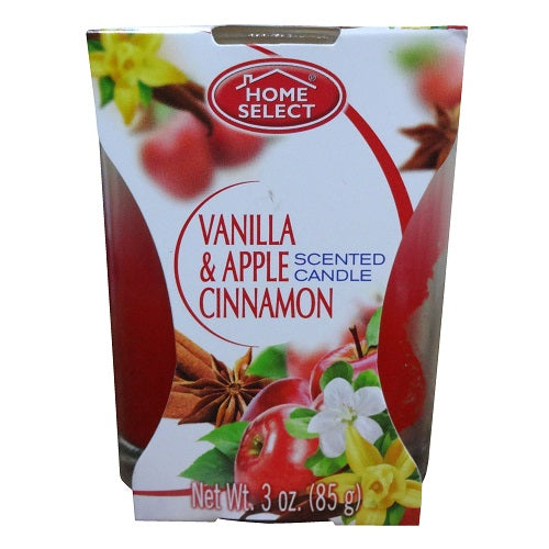 g.s scented candle 3oz van apple cinna -- 12 per case