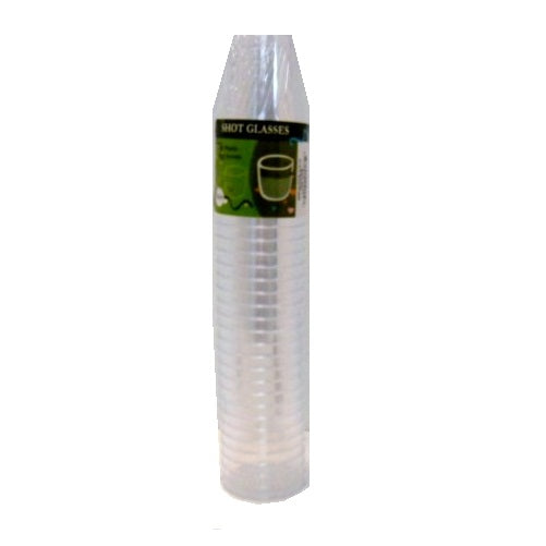 shot glass 30ct clear plastic -- 48 per case