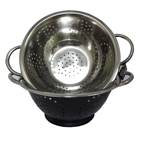 deep colander 3qts black stainless steel -- 12 per box