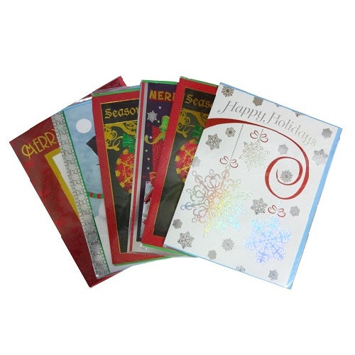 x- mas cards large asst designs -- 24 per case