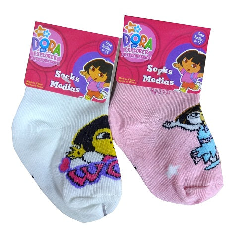 dora the explorer socks sml 1pk asst -- 12 per box