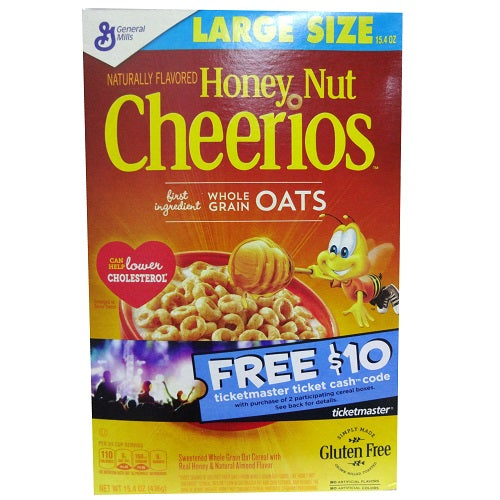 g.m cheerios honey nut 15.4oz -- 10 per case