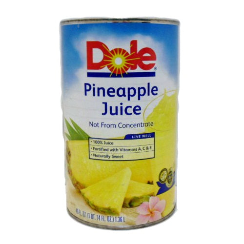 dole pineapple juice 46oz 100 -- 12 per case