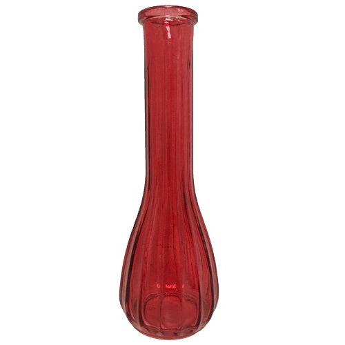 vase glass bud red -- 24 per case