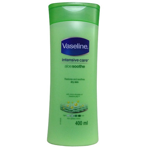 vaseline lotion 400ml aleo soothe -- 12 per box