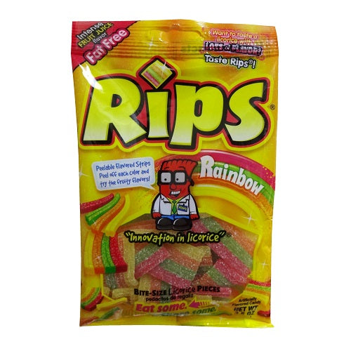 rips peelable rainbow licorice 3.5oz -- 12 per case