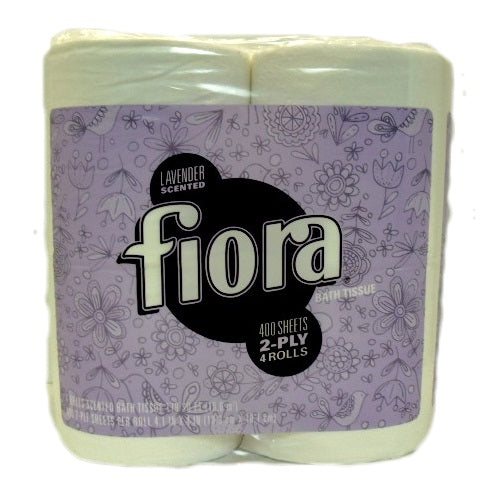 fiora bath tissue 4pk 250ct lavender 2-p -- 12 per case