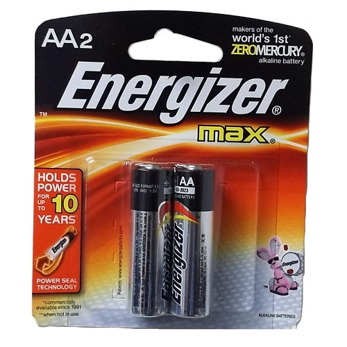 energizer max batteries aa 2pk 3-2023 -- 24 per box