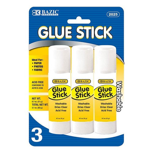 glue stick 3pc 21g each lg -- 24 per box