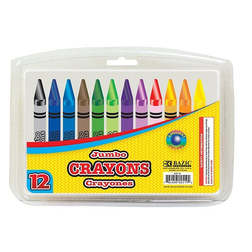 crayons 12ct jumbo -- 24 per box