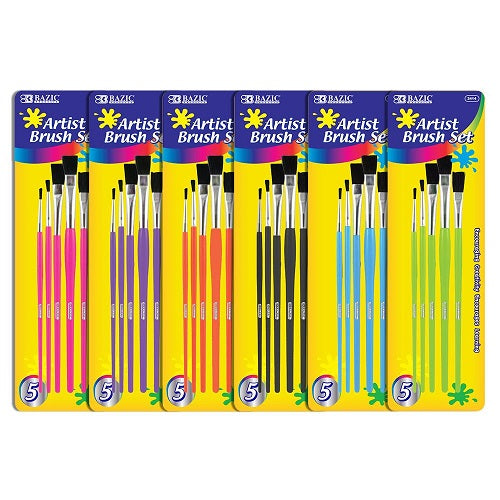 artist brush set 5pc -- 24 per box