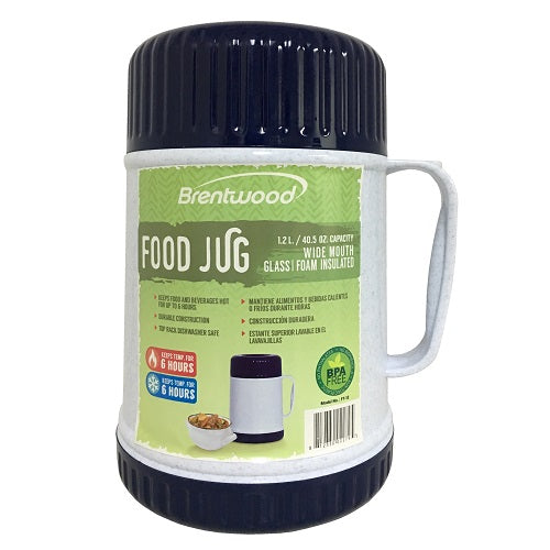 brentwood food jug 1.2 ltrs wide mouth -- 6 per case