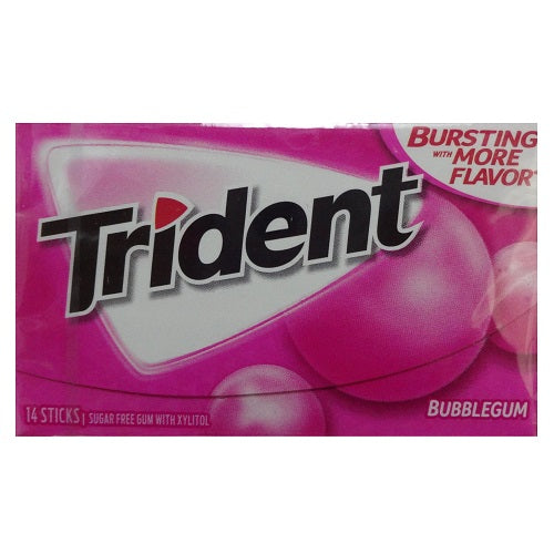 trident gum 14ct bubble gum -- 15 per box