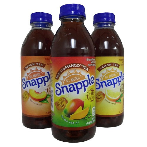 snapple 20oz variety tea 3 asst pet bott -- 24 per case