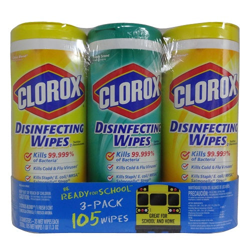 clorox wipes 35ct bleach- free -- 15 per case