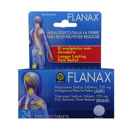 flanax tablets 24ct pain reliever -- 12 per box