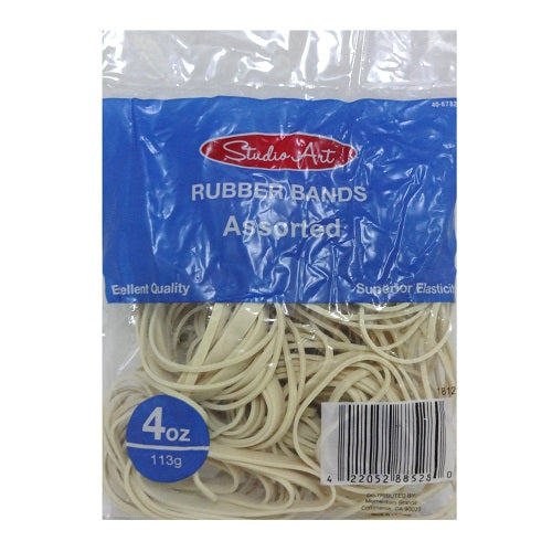 rubber bands 4oz asst natural -- 36 per case